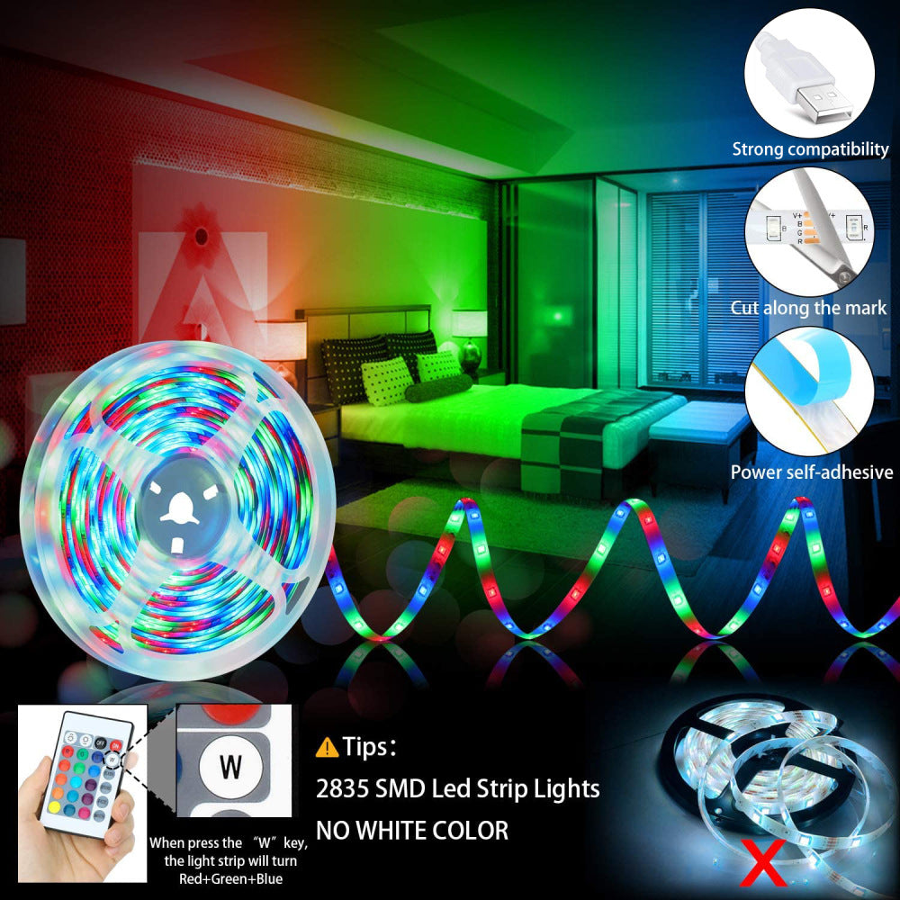 Smart RGB LED Strip Lights – Bluetooth App Control, USB Powered, Flexible Ambient Lighting