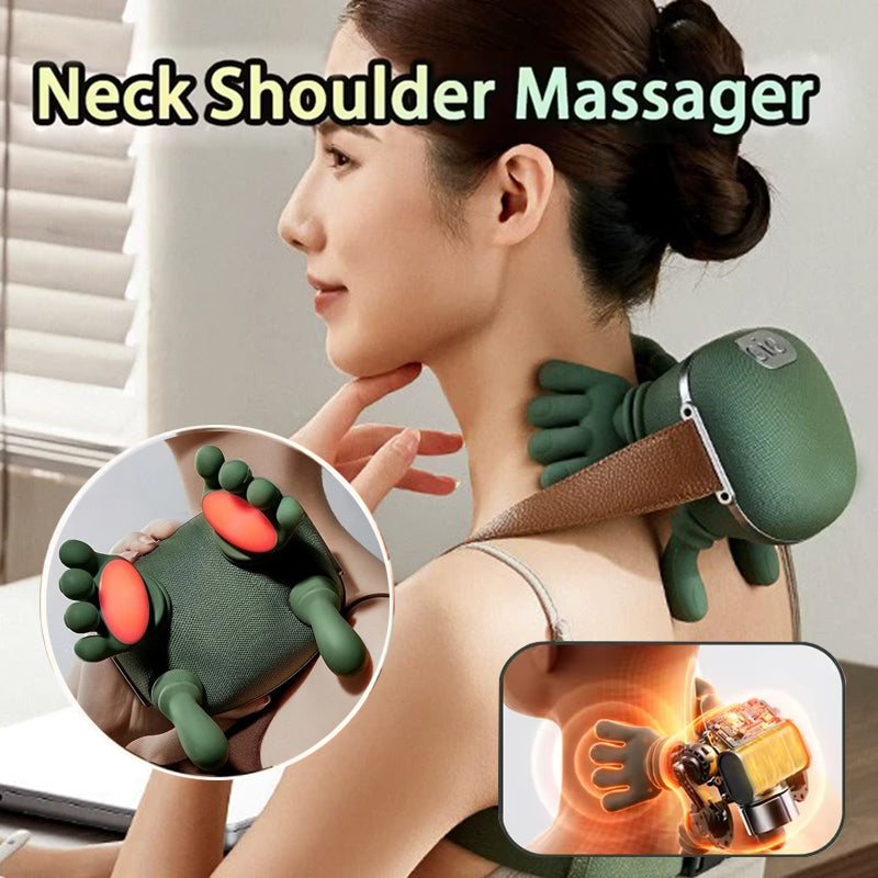 Wireless Deep-Kneading Neck & Shoulder Massager Shawl – Electric Back Pain Relief, Heat Therapy & Muscle Relaxation