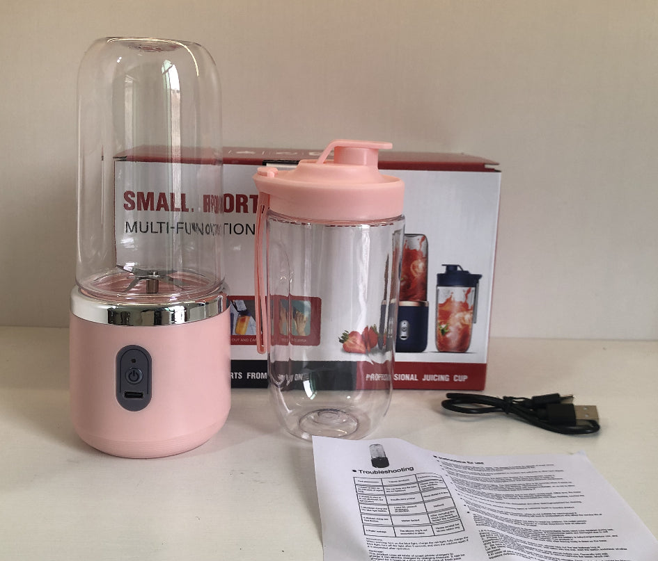 Portable 6-Blade Mini Blender – USB Rechargeable Smoothie & Juice Maker