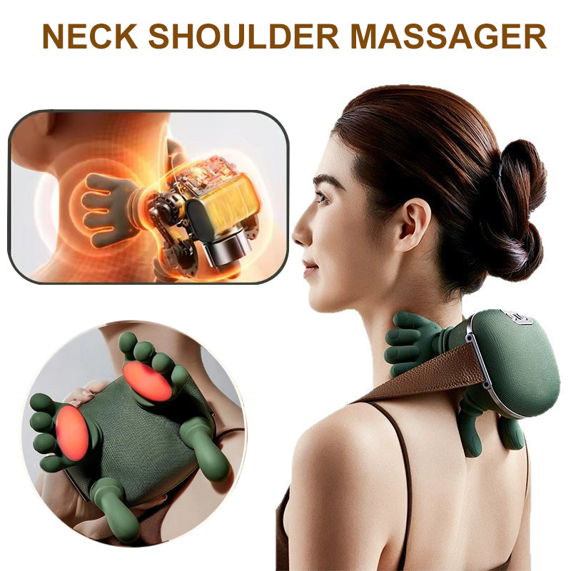 Wireless Deep-Kneading Neck & Shoulder Massager Shawl – Electric Back Pain Relief, Heat Therapy & Muscle Relaxation