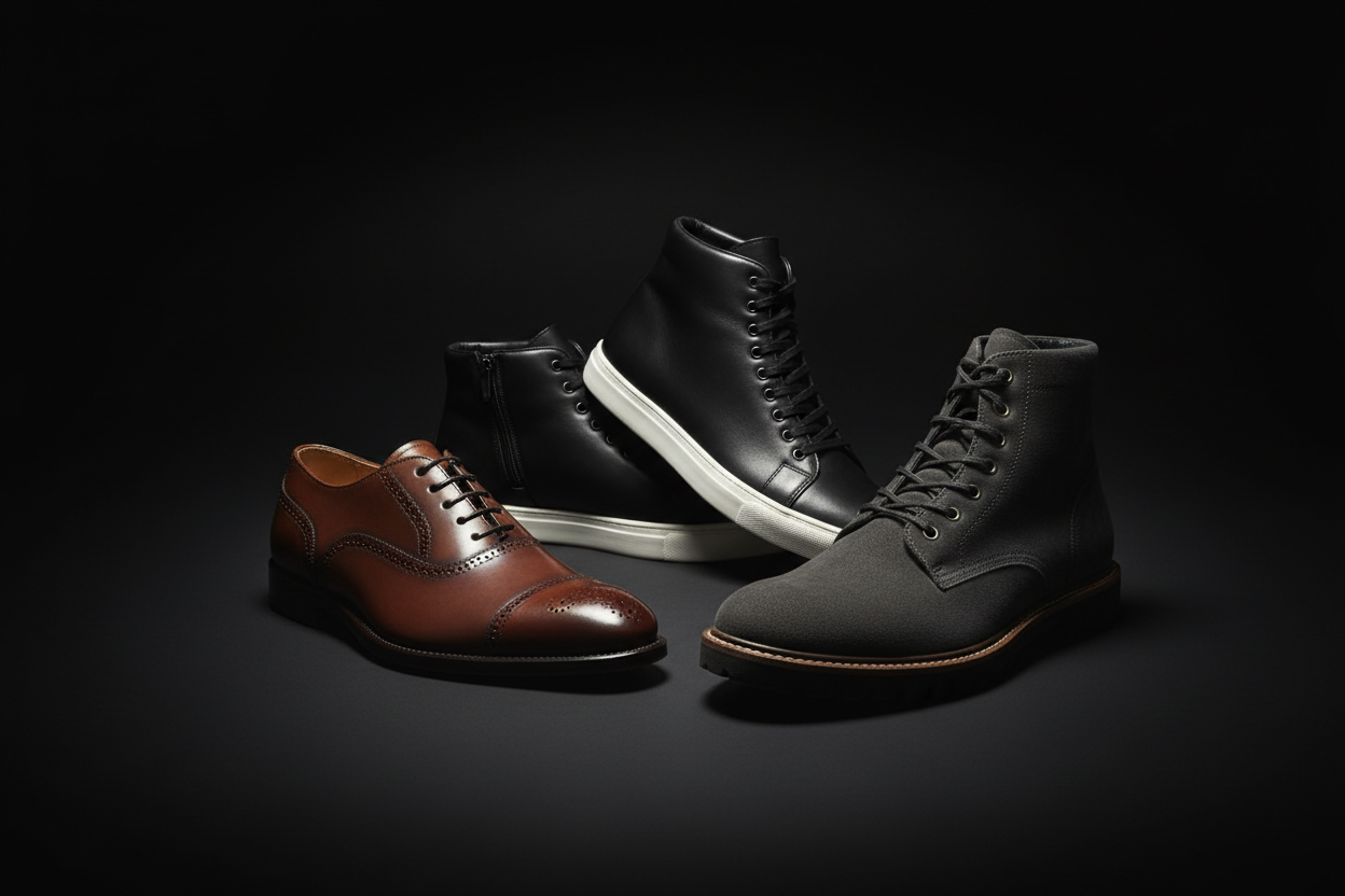 Mens Footwear image with dark theme