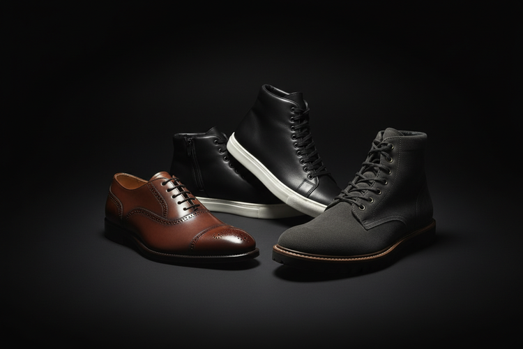 Mens Footwear image with dark theme